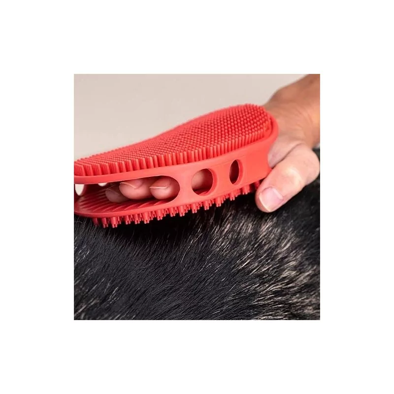Étrille double en caoutchouc